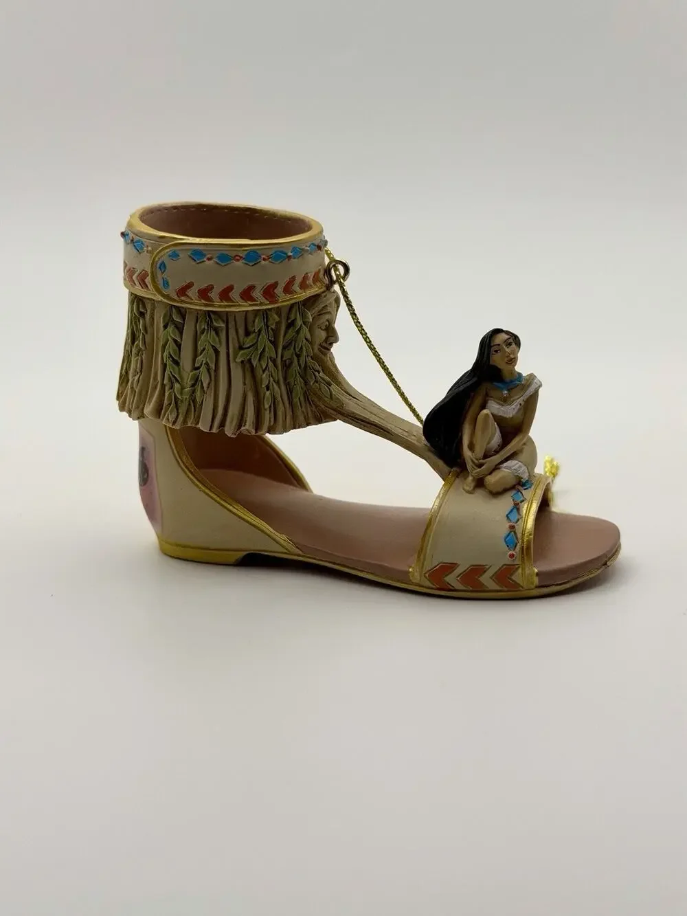 Bradford Exchange Disney Pocahontas Once Upon A Slipper Shoe Ornament WT